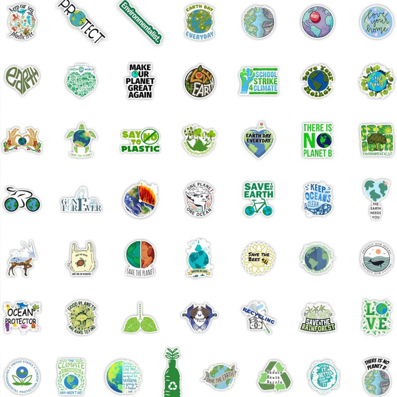 50 PCS Protect The Earth's Environment Teacher Stickers