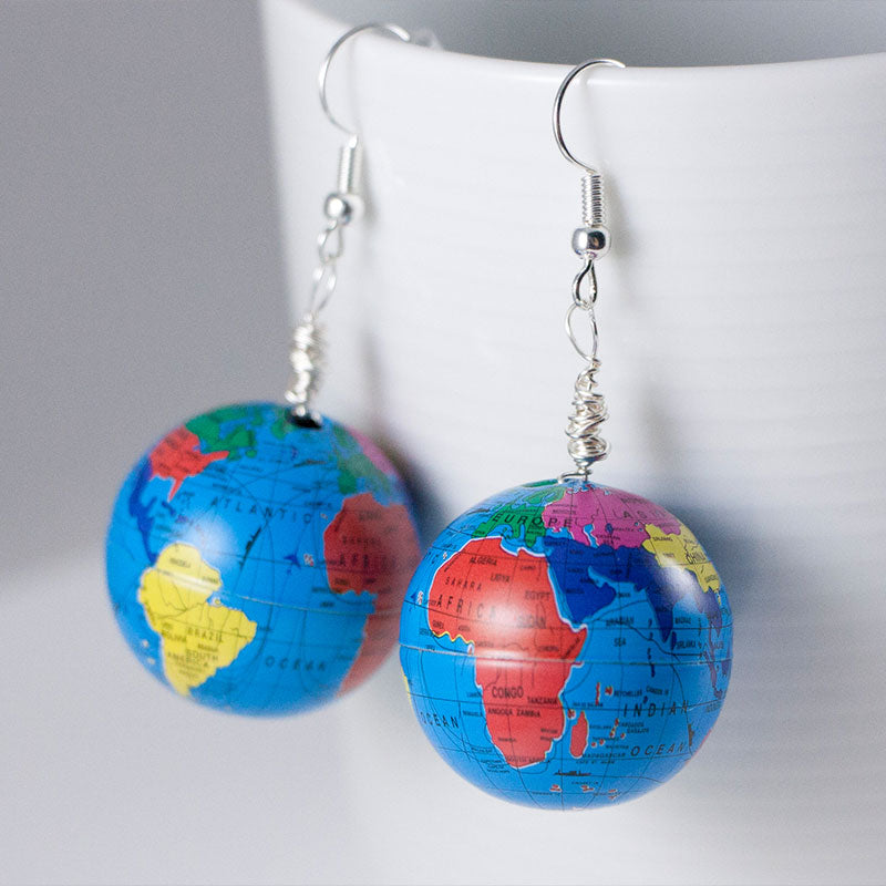 Earth Geography Teacher Earrings