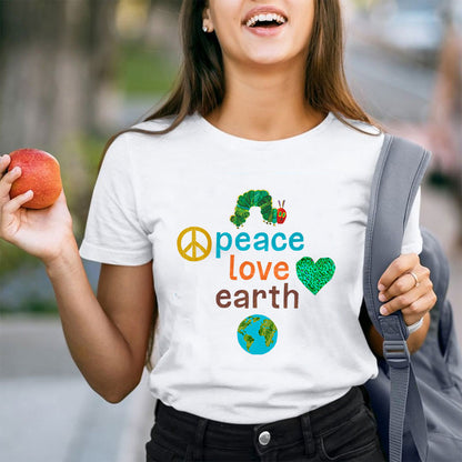 Peace Love And Earth Teacher T-Shirt
