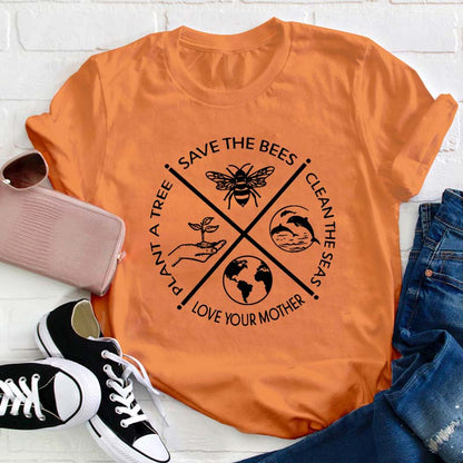 Plant A Tree Save The Bees Teacher T-Shirt