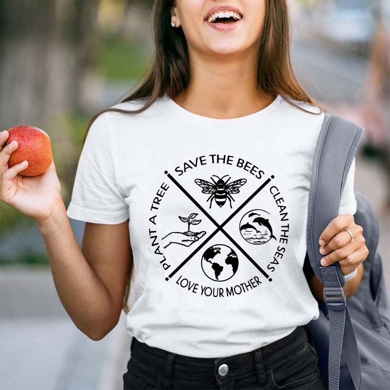 Plant A Tree Save The Bees Teacher T-Shirt