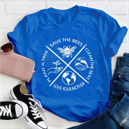 Plant A Tree Save The Bees Teacher T-Shirt