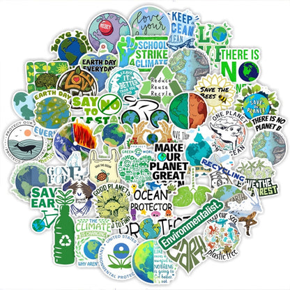 50 PCS Protect The Earth's Environment Teacher Stickers