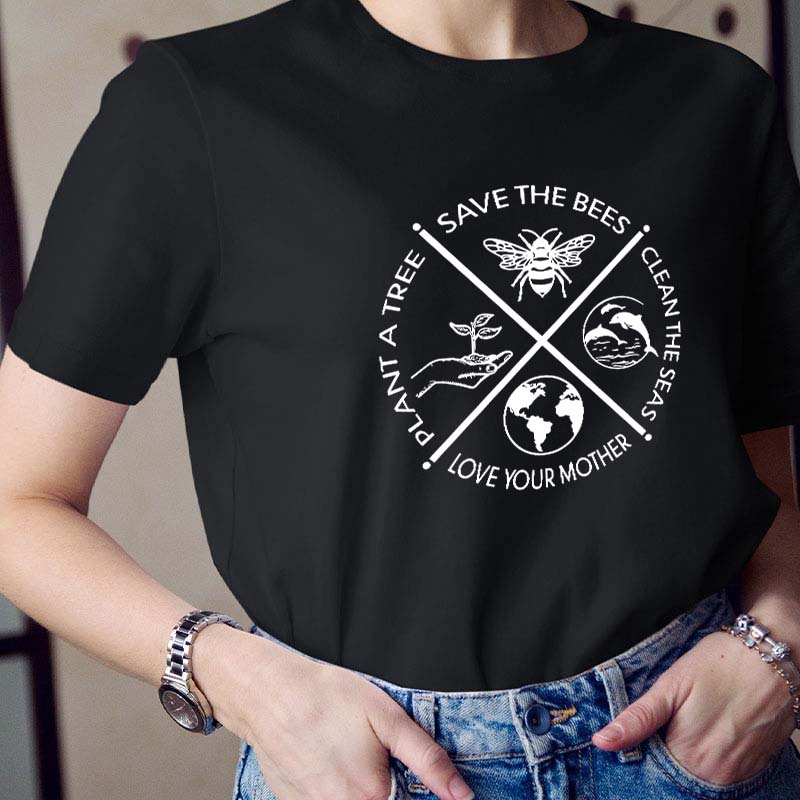Plant A Tree Save The Bees Teacher T-Shirt