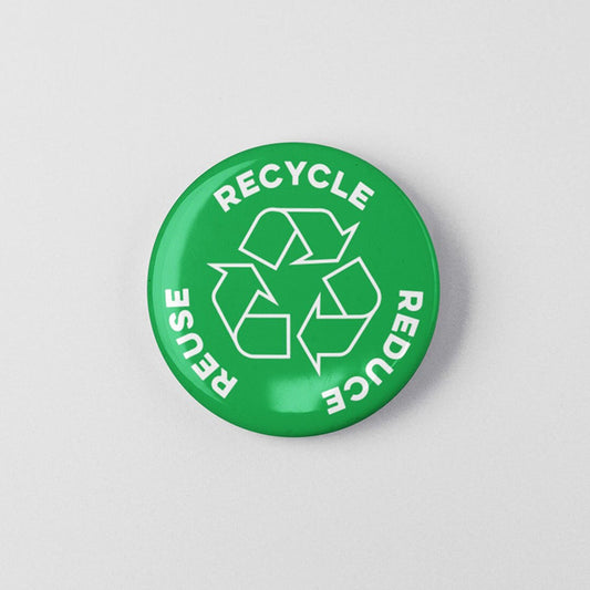 Reduce Reuse Recycle Teacher Pinback Button