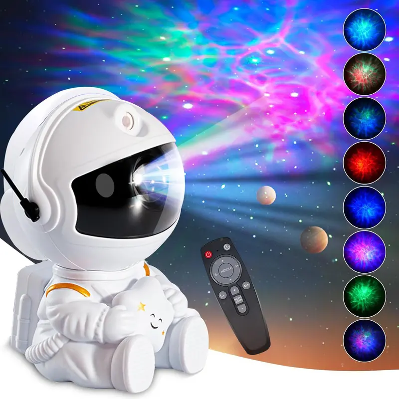 LED Astronaut Galaxy Star Projector – Remote Control 360° Adjustable Nebula Night Light for Bedroom & Room Decor
