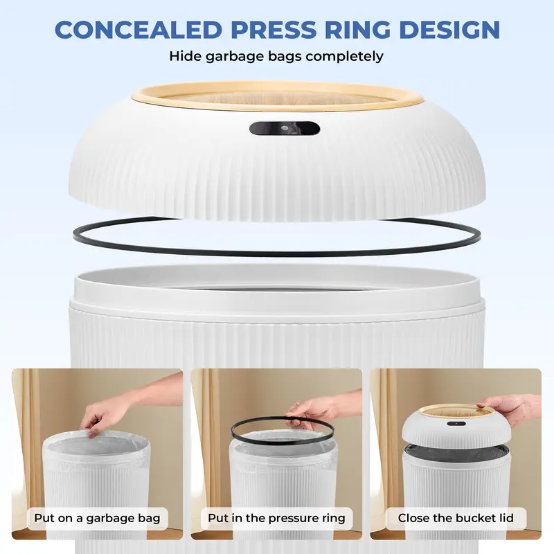 Smart Touchless Trash Can – Automatic Motion Sensor Waste Bin for Bathroom, Kitchen & Office